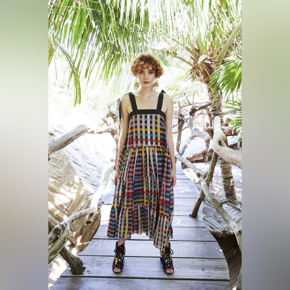 Carolina K Iris Dress in Lo Plaid